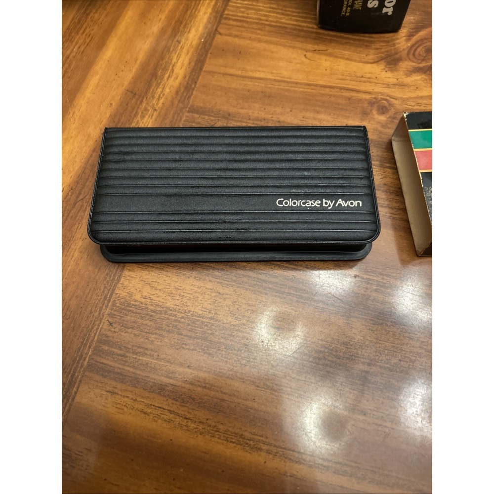 1982 Vintage‎ Black Color Case Compact By Avon